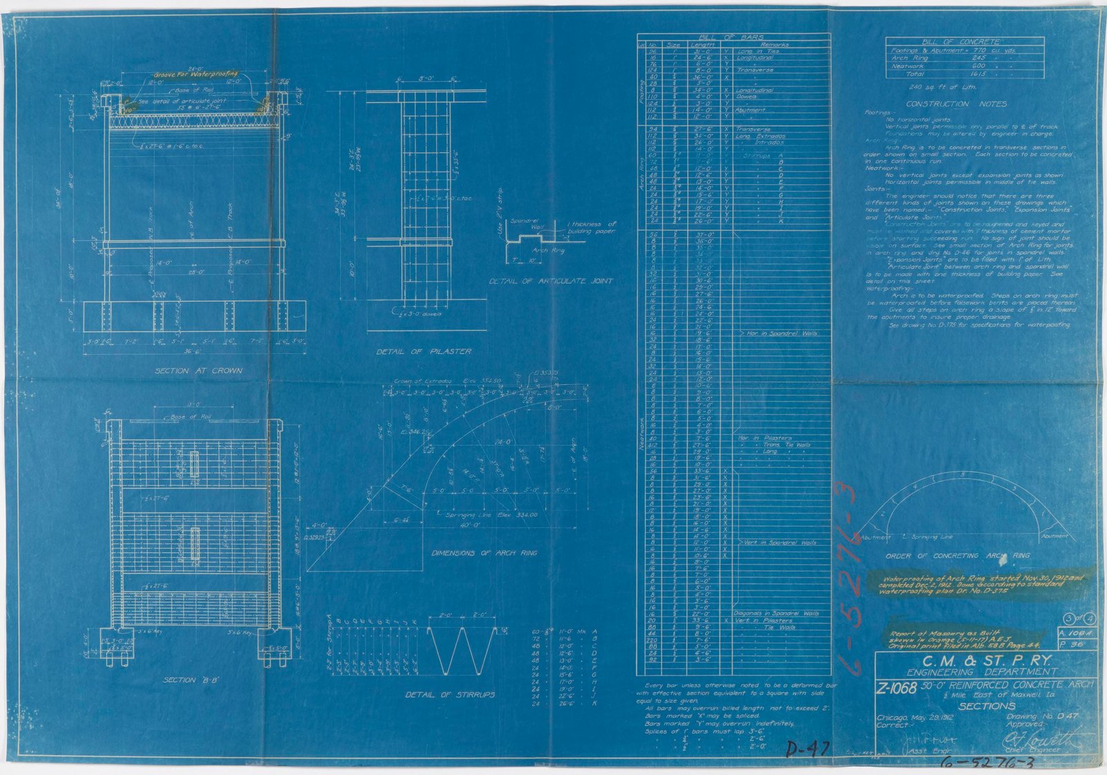 Sections.  Courtesy of Milwaukee Road Archives at the Milwaukee Public Library.